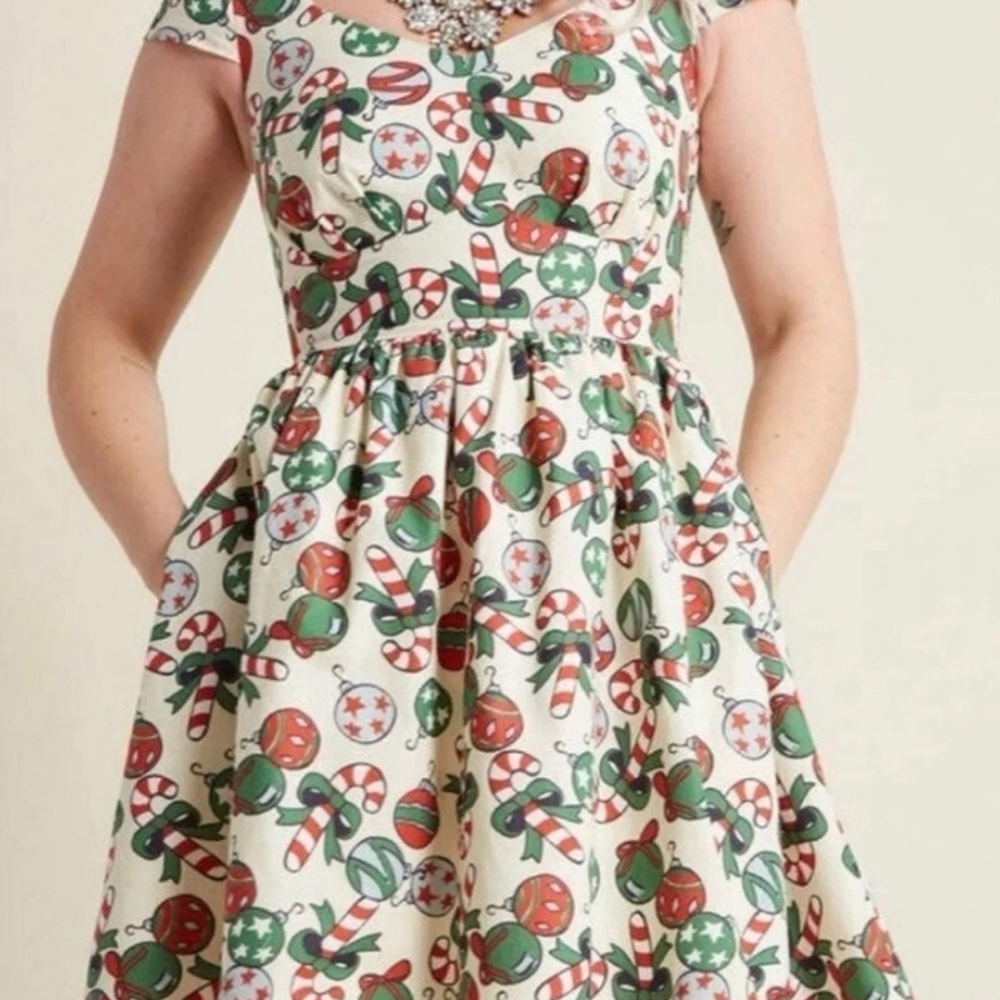 **Last Chance, Moving sale** Modcloth Fa La La Christmas dress, size 2x